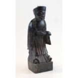 Figur eines hohen Beamten am kaiserl.Hof - Serpentin China 19. Jh