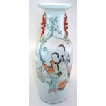 Große antike Vase Familie Verte Jiaquing/Daoguang