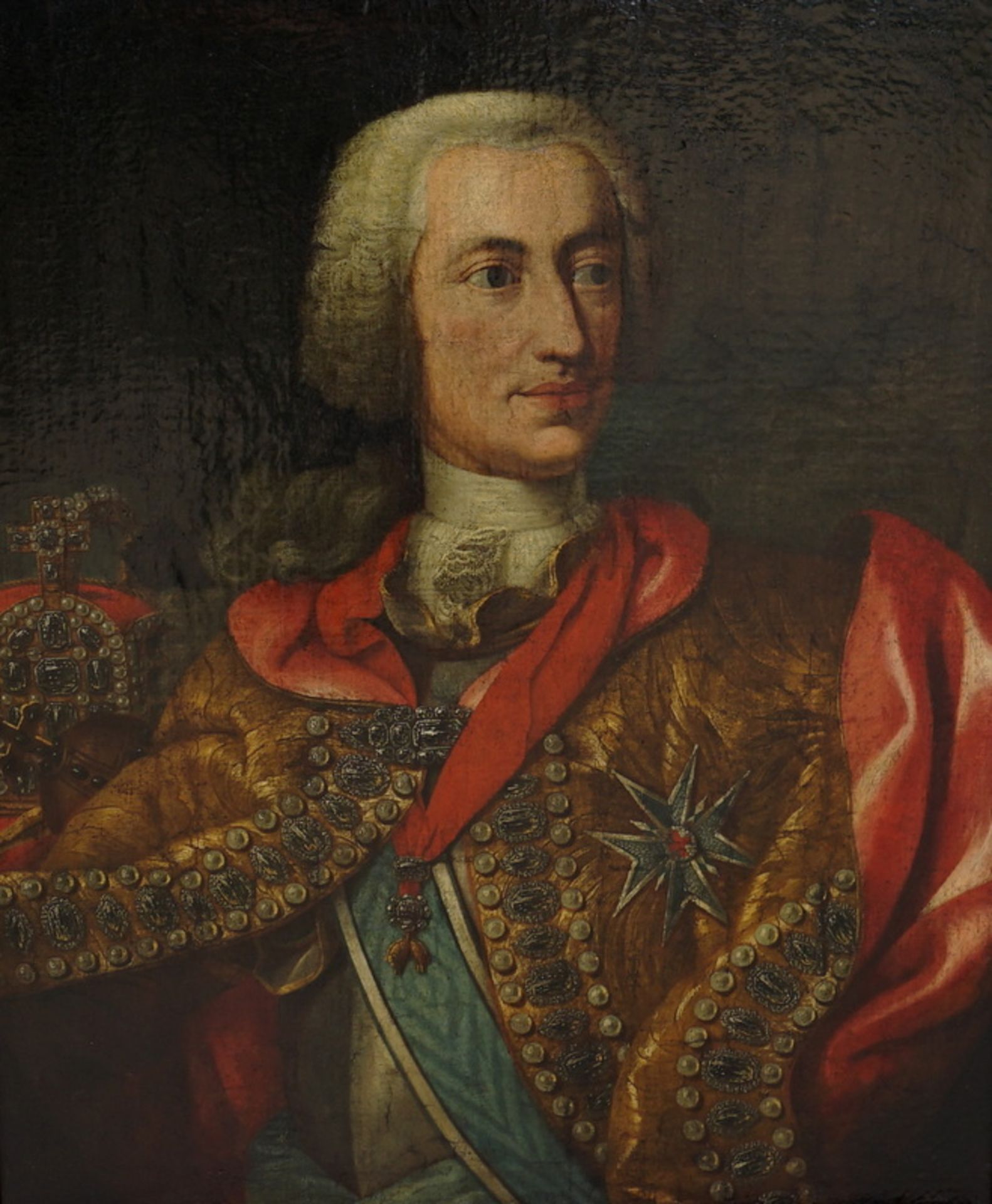 Georges Desmarées, und Werkstatt: Halbportrait von Kaiser Karl VII Albrecht von Bayern