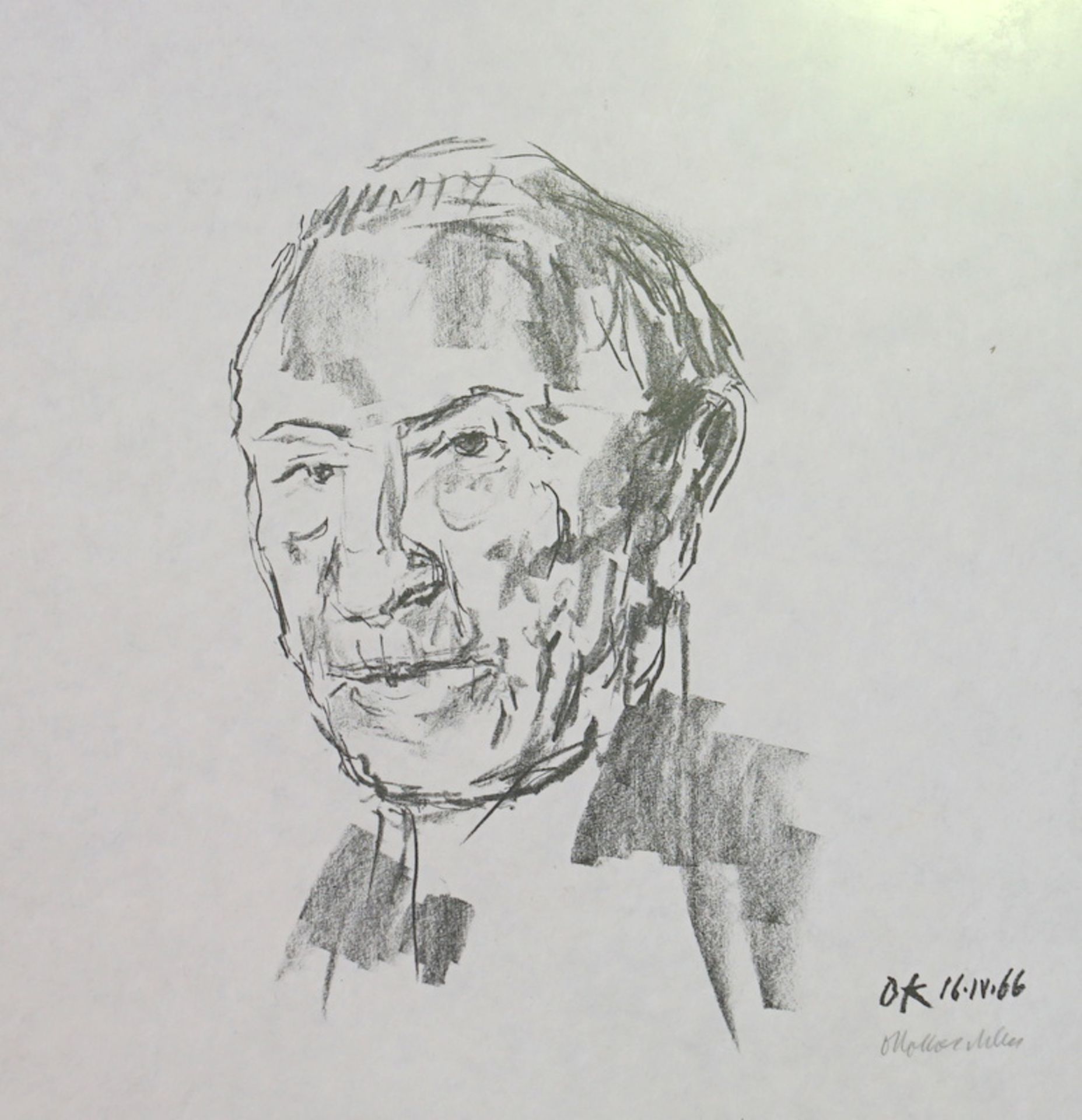 Kokoschka, Oskar: Konrad Adenauer 1966 -1 Abzug auf Japan