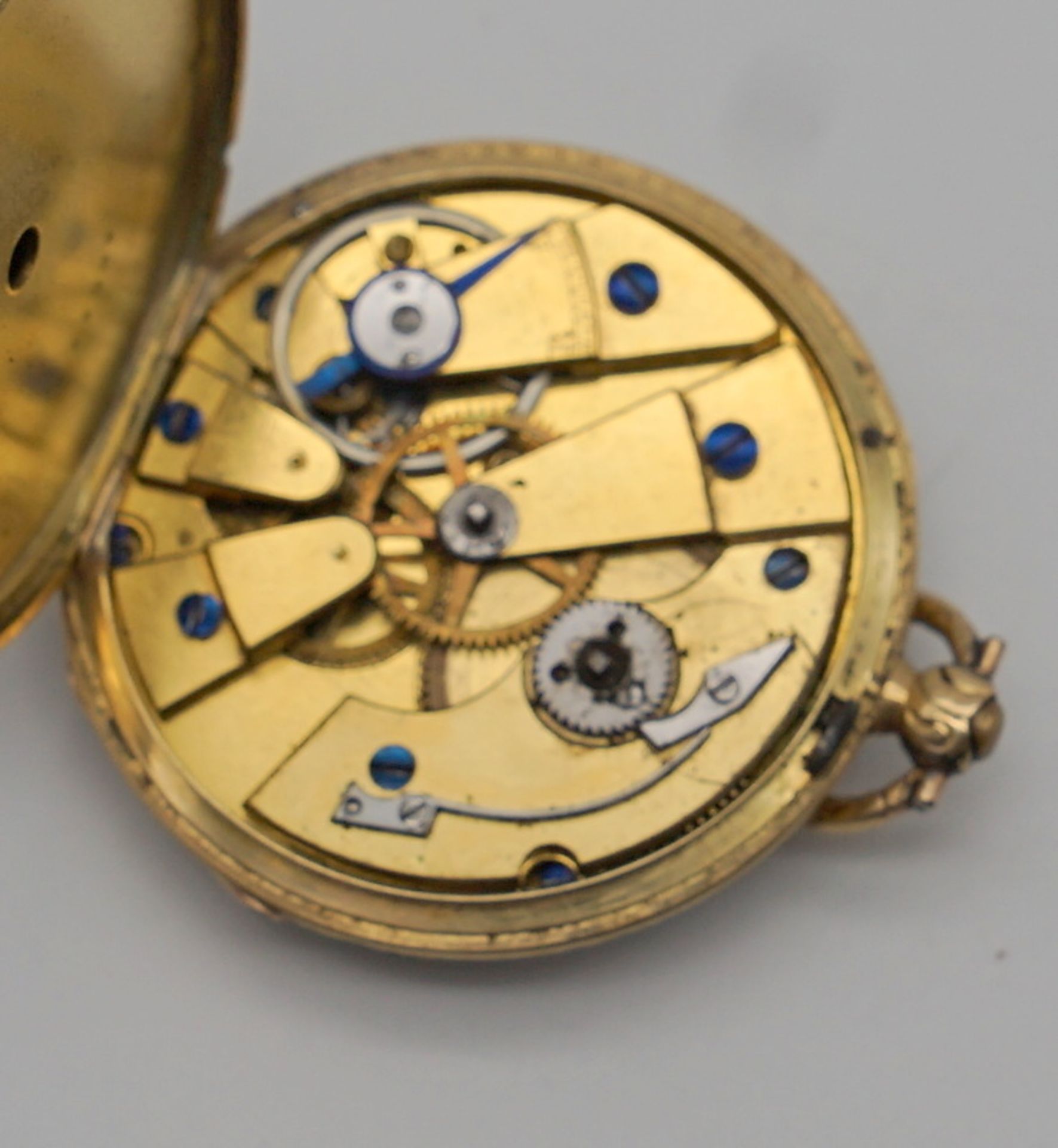 Feine Schweizer Taschenuhr 14 Kt ca um 1860. - Image 5 of 5