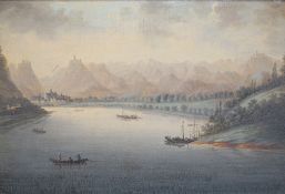 Flusspanorama - Vedute der Donau ca. um 1800