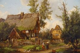 von Leypold, Carl Julius: Landschaftsidylle mit (westfälischen) Bäuerinnen
