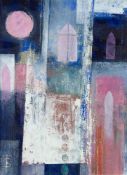 Sheila TOLLEY (British b. 1939) Cornish Church and Pink Moon,