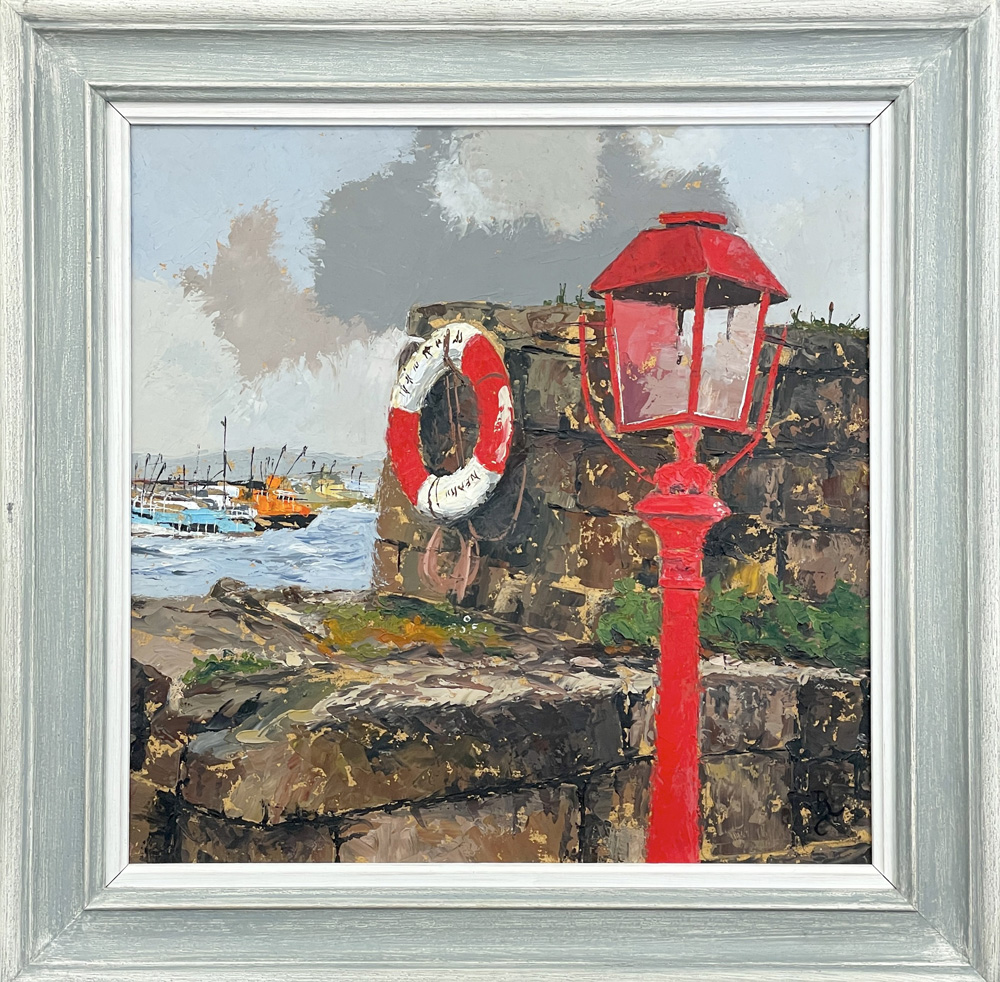 David BEER (1943) The Old Lamppost, Newlyn - Image 2 of 3
