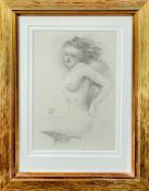After Edward John POYNTER (1836-1919) A pencil drawing of a nude