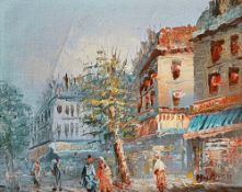 Caroline C. BURNETT (1877-1950) Parisian Street Scene
