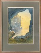Tracey Dyke HART (1871-?) Looking Out Through A Cornish Cave