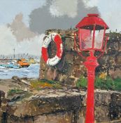 David BEER (1943) The Old Lamppost, Newlyn