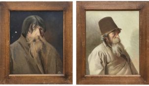 Follower of Ivan Nikolaievitch KRAMSKOY (1837-1887) Two portraits