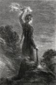 Henri-Théodore FANTIN-LATOUR (1836-1904) Le Signal Dans La Nuit (Tristan et Isolde)