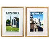 A Pair of Christopher Gibson limited edition prints of Chichester.