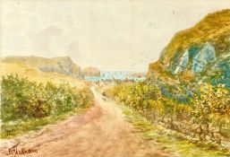 B. T. WADHAM (XIX-XX) Coastal Scene