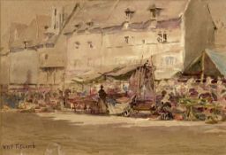 William Holt Yates TITCOMB (1859-1930) Market Day, Brittany