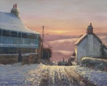 David RYLANCE (1941) Winter Sunset, Tregony