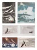 Ian LAURIE (1933-2022) Five limited edition coloured etchings