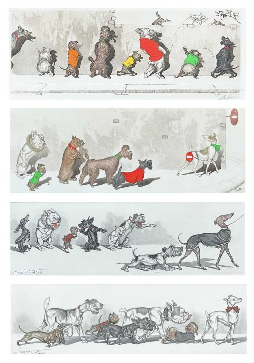 Arthur Boris KLEIN (1893-1985) Four coloured prints