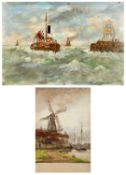 Jan VAN COUVER (1837-1909) Dutch Canal View