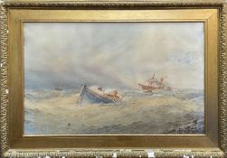 F. J. ALDRIDGE (1850-1933) Lifeboat To The Rescue