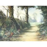 Nigel HALLARD (1936-2020 A pheasant in the hedgerow