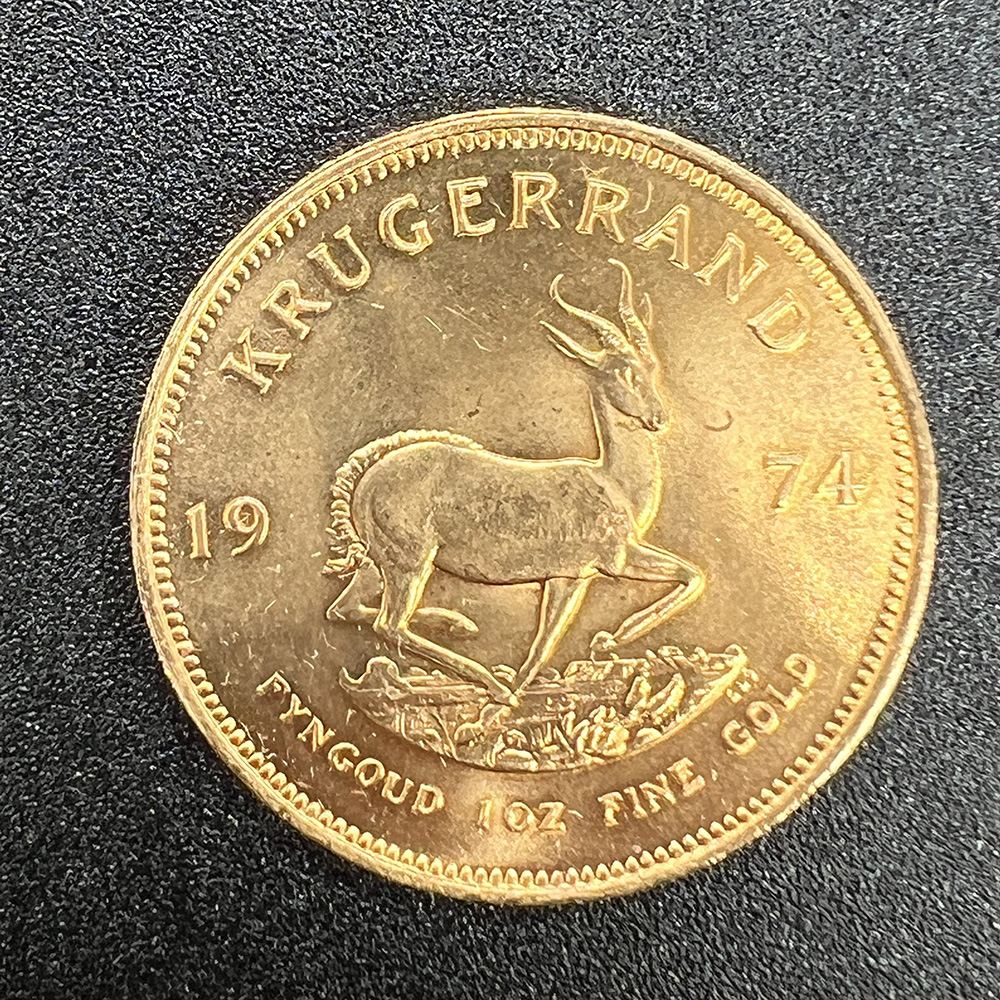 A 1974 one ounce gold Krugerrand