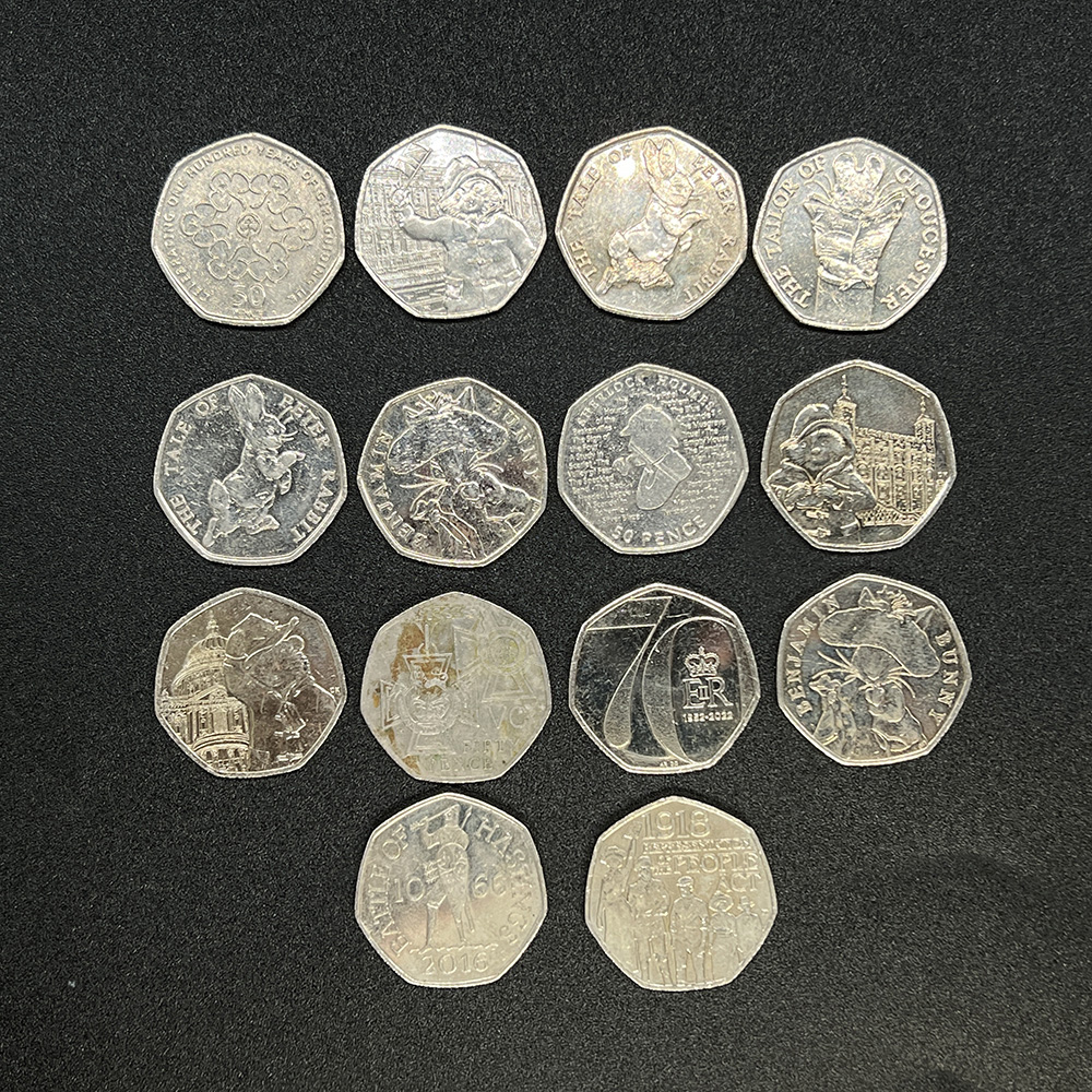 Mixed 50p collectors coins