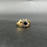 9ct yellow gold cz dress ring