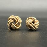 9ct yellow gold knot earrings