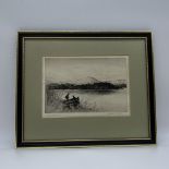 A Jackson Simpson signed etching