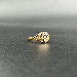 9ct yellow gold eastern star masonic ring