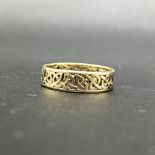 9ct yellow gold celtic wedding band