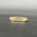 18ct yellow gold full eternity diamond wedding band