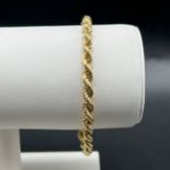 18ct yellow gold rope bracelet