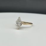 18ct yellow gold marques single solitaire diamond ring