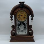 A wooden gingerbread clock