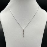 9ct white gold pendant and chain