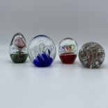 4x glass paperweights