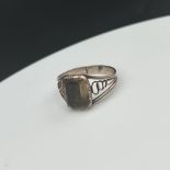 9ct yellow gold victorian cairngorm stone ring