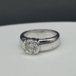 18ct White Gold Single Solitaire (2.04ct) Ring