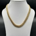 9ct yellow gold double curb necklace