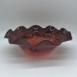 A Strathearn glass ruffle bowl