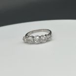 18ct white gold 5 stone diamond ring
