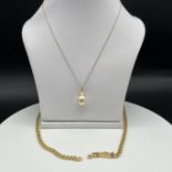 9ct yellow gold pendant and chain