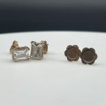 Mixed lot of 9ct yellow gold earrimgs