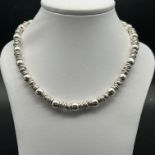 Silver t bar necklace
