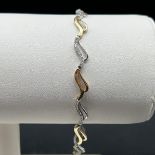 9ct yellow and white gold bracelet