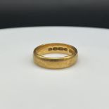 22ct yellow gold solid wedding band