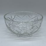 A solid crystal fruit bowl