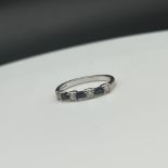 18ct white gold sapphire and diamond ring