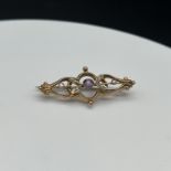 9ct yellow gold victorian brooch